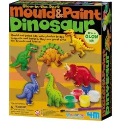 Johnco Glow-In-The-Dark Mould & Paint Dinosaur Fridge Magnets