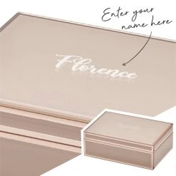 Yellow Octopus Personalised Personalised Large Blush Florence Jewellery Box Gifts For Sisters