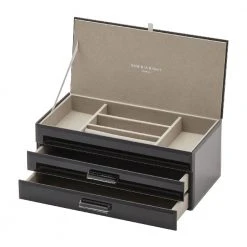 Yellow Octopus Personalised Personalised Gifts For Her Personalised Large Black Gabriella Jewellery Box