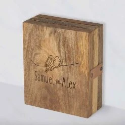 Yellow Octopus Personalised Personalised Gifts For Her Personalised Universal Knife Block - Love Birds