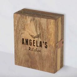 Yellow Octopus Personalised Personalised Gifts For Her Personalised Universal Knife Block - Olive Branch Design