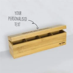 Yellow Octopus Personalised Personalised Bamboo Tea Box - Proper-tea Gifts For Sisters