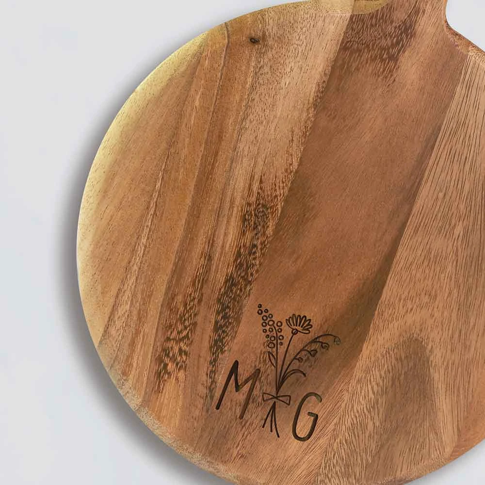 Yellow Octopus Personalised Gifts For Grandmas Personalised Round Paddle Serving Board - Flower Bunch 5 Yellow Octopus Personalised Gifts For Grandmas Personalised Round Paddle Serving Board - Flower Bunch