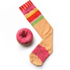 Short Story Strawberry Donut Socks
