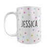 Yellow Octopus Personalised Mug - Polka Dot Design With Name New