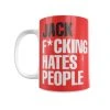 Yellow Octopus Personalised Mug - Hates People Design