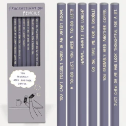 Curated Procrastination Pencils Mens Novelty Gifts