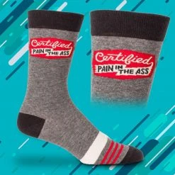 Optoco Certified Pain In The Ass Mens Socks Office Gifts