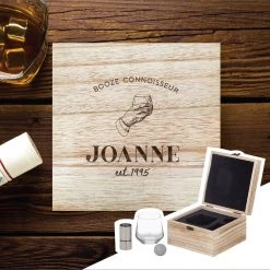 Yellow Octopus Personalised Personalised Flinders Whisky Box Set - Connoisseur Design