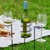 IsAlbi Picnic Wine Set - Bottle & 2 Glass Holders