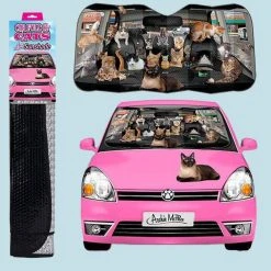 William Valentine Car Full Of Cats Windshield Sunshade