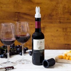 Optoco Gifts For Grandmas Barney Bunny 2-in-1 Double Pourer Stopper