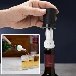 Optoco Gifts For Grandmas Barney Bunny 2-in-1 Double Pourer Stopper