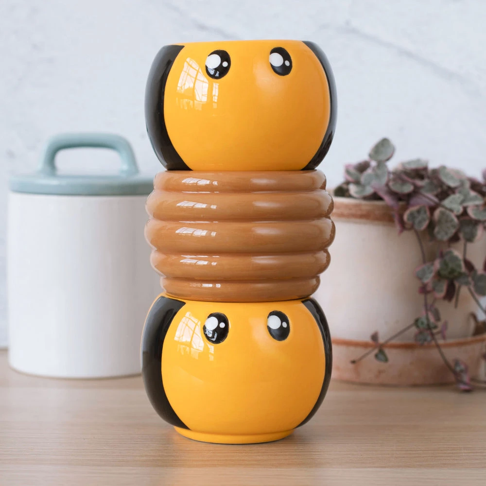 ThumbsUp! Bee Stacking Mugs 3 ThumbsUp! Bee Stacking Mugs