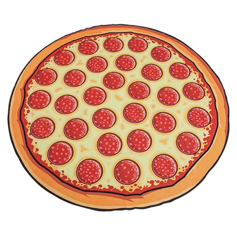 William Valentine Gigantic Pepperoni Pizza Beach Blanket Towel 152cm 4 William Valentine Gigantic Pepperoni Pizza Beach Blanket Towel 152cm