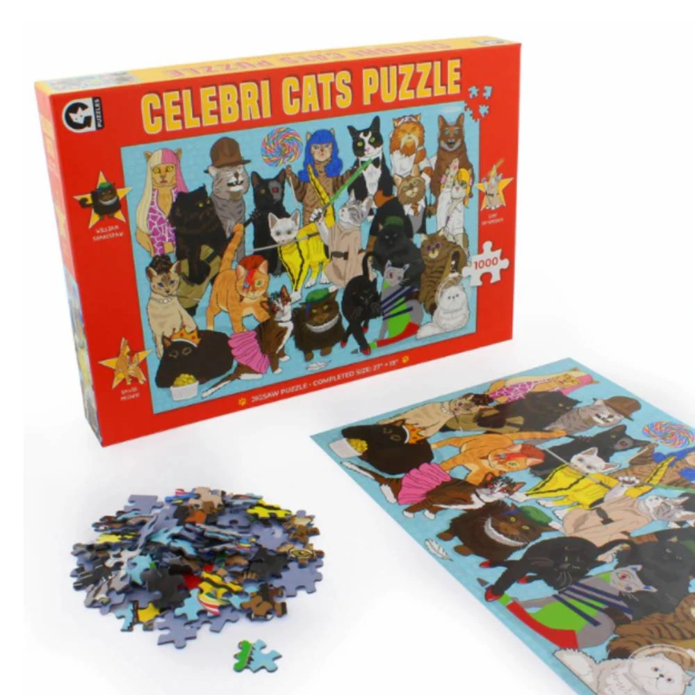 Curated Celebri Cats 1000-Piece Puzzle 4 Curated Celebri Cats 1000-Piece Puzzle