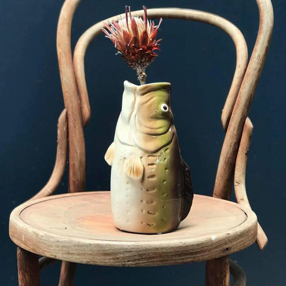 Ceramic Fish Vase | White Moose 4 Ceramic Fish Vase | White Moose