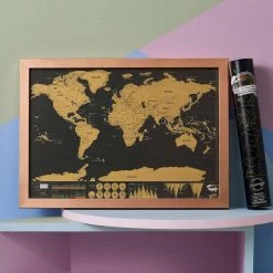 IsAlbi Office Gifts My Travel Scratch Map