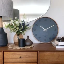 PS Home & Living Executive Gifts Freya Minimalist Silent Movement Wall Clock 35cm