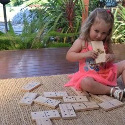 Jenjo Giant Wooden Dominoes 28pc Party Games