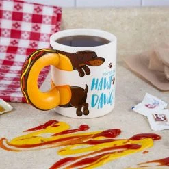 William Valentine Giant Products You're One Hawt Dawg! Oversized Sausage Dog Handle Mug 590ml