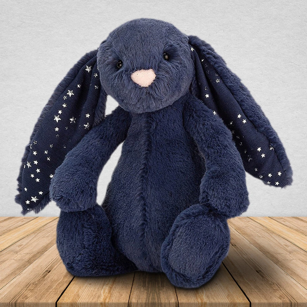 IsAlbi Jellycat Bashful Stardust Navy Bunny | 2 Sizes! 3 IsAlbi Jellycat Bashful Stardust Navy Bunny | 2 Sizes!