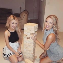 Jenjo Giant Wooden Stacking Tower Blocks Outdoor Game Giant Products