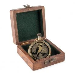 Vintage Nautical Vintage Kookaburra Brass Pocket Watch Man Cave Gifts
