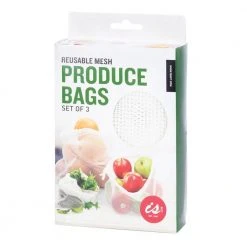 IsAlbi Reusable Mesh Produce Bags - Set Of 3
