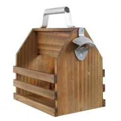Outliving Timber Beer Caddy With Bottle Opener Beer Gifts