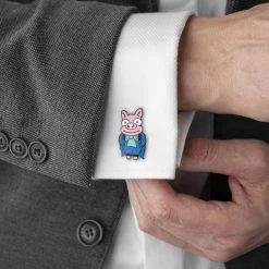 Ikon Collectables The Simpsons Official Pig Bride & Groom Replica Cufflinks