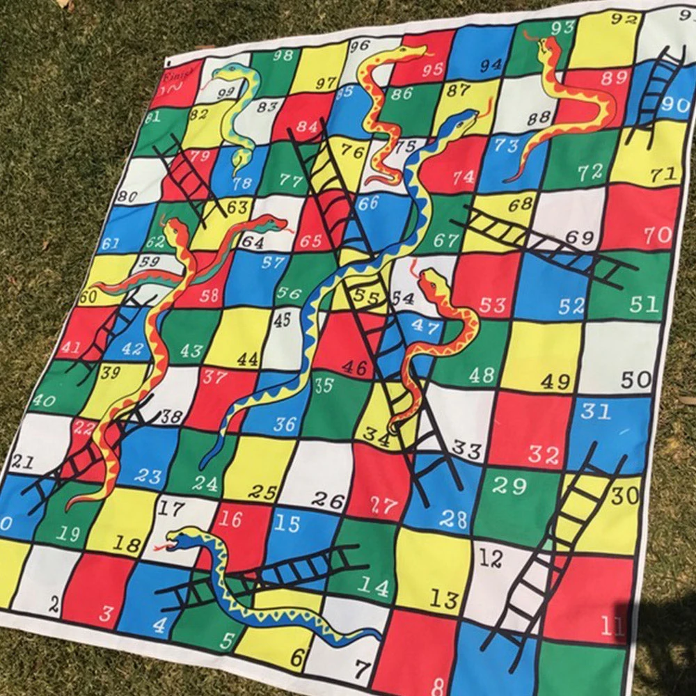 Jenjo Giant Snakes, Dots & Ladders Game - 2 In 1! Giant Products 8 Jenjo Giant Snakes, Dots & Ladders Game - 2 In 1! Giant Products