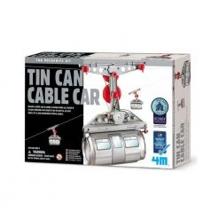 Johnco Tin Can Cable Car | 4M Educational Science Toy Gifts For Boys