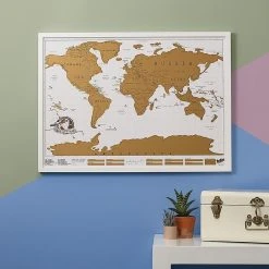 IsAlbi Office Gifts My Travel Scratch Map