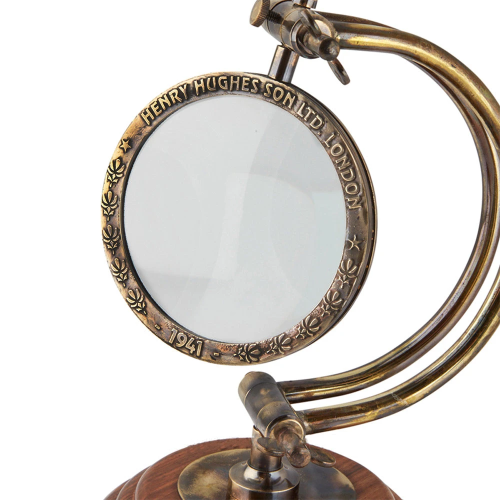Vintage Nautical Vintage Tabletop Magnifying Glass With Curved Arm 5 Vintage Nautical Vintage Tabletop Magnifying Glass With Curved Arm