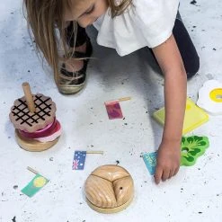 Make Me Iconic Foodie Stackable Wooden Aussie Burger With The Lot Toy