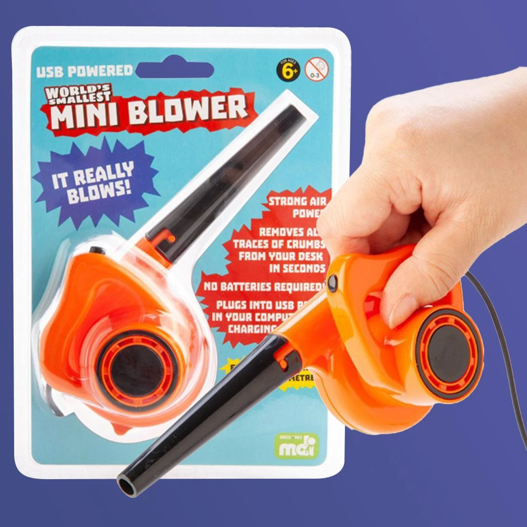 Mdi Mens Novelty Gifts World's Smallest Mini USB Desk Crumb Blower 3 Mdi Mens Novelty Gifts World's Smallest Mini USB Desk Crumb Blower