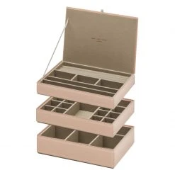 Yellow Octopus Personalised Personalised Blush Stackable Jewellery Box Set Gifts For Sisters