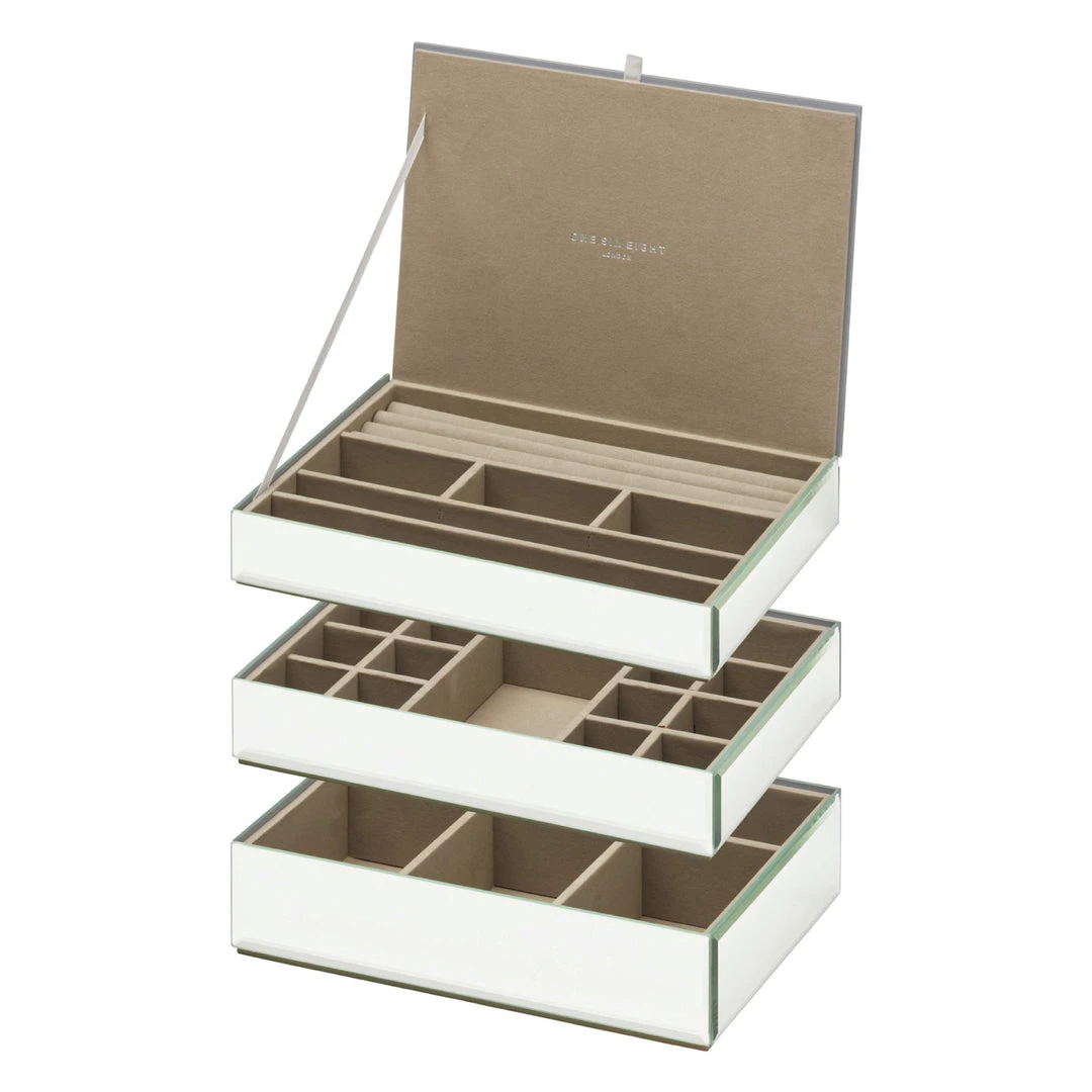 Yellow Octopus Personalised Personalised Mirror Stackable Jewellery Box Set 4 Yellow Octopus Personalised Personalised Mirror Stackable Jewellery Box Set