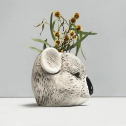 Ceramic Koala Planter Pot | White Moose