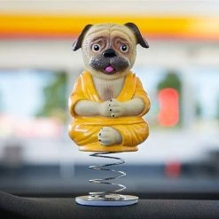 William Valentine Bobbing Dashboard Pug Buddha