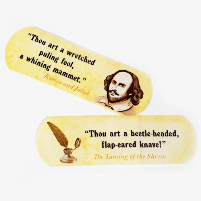 William Valentine Man Cave Gifts Shakespearean Insult Adhesive Bandages 4 William Valentine Man Cave Gifts Shakespearean Insult Adhesive Bandages