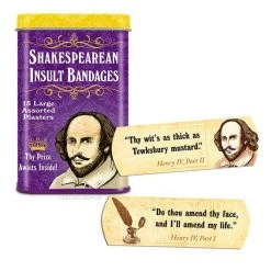 William Valentine Man Cave Gifts Shakespearean Insult Adhesive Bandages 7 William Valentine Man Cave Gifts Shakespearean Insult Adhesive Bandages