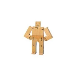 UNTIL Office Gifts Cubebot Medium | Wooden Robot Puzzle
