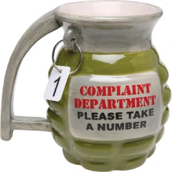 William Valentine Mugs Complaint Department Grenade Coffee Mug