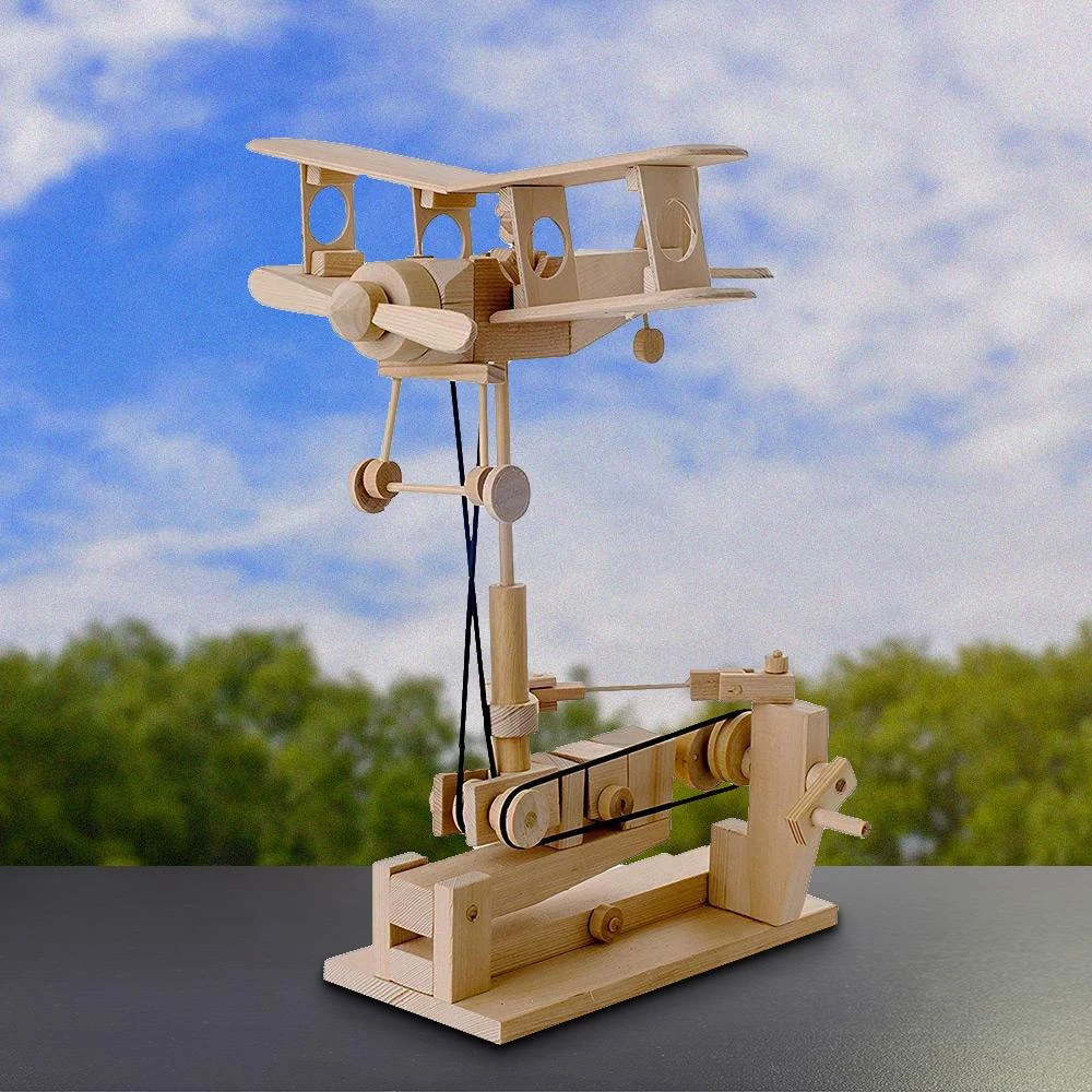 AM Living Timberkits DIY Mechanical Biplane Model Executive Gifts 3 AM Living Timberkits DIY Mechanical Biplane Model Executive Gifts