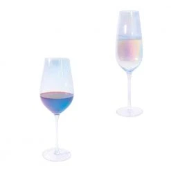IsAlbi Giant Products Iridescent Oversized Wine & Champagne Glasses 750ml