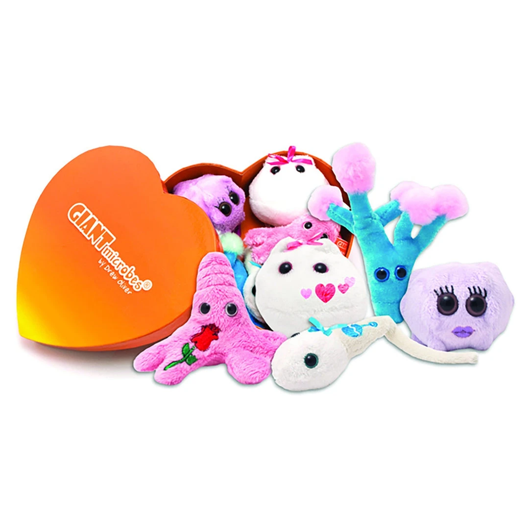 Heebiejeebies Mini Microbes Heart Gift Box | Giant Microbes 5 Heebiejeebies Mini Microbes Heart Gift Box | Giant Microbes