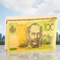 Mdi 24 Carat Gold Plated $100 Bill Playing Cards Man Cave Gifts