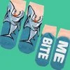 Mdi Bite Me Novelty Shark Socks 2 Mdi Bite Me Novelty Shark Socks